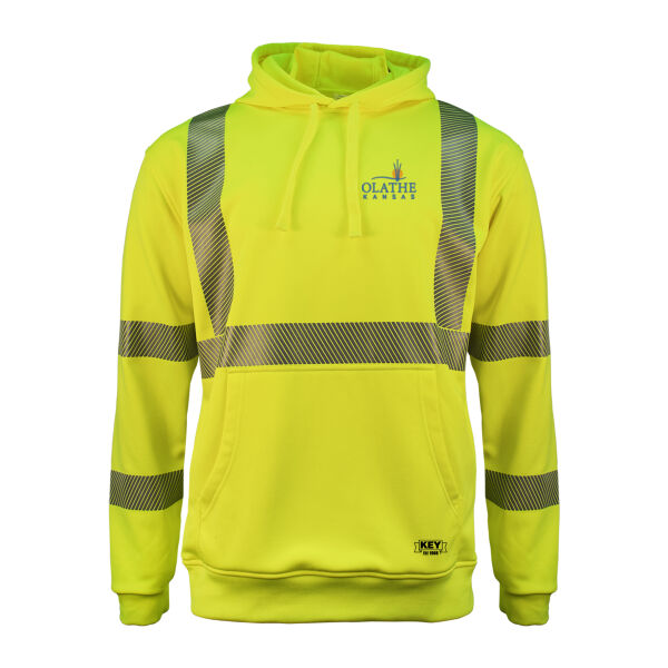 ANSI Class 3 Hi-Vis Segmented Tape Fleece Pullover Hoodie Thumbnail